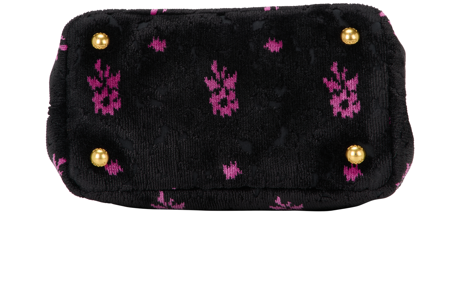 Small Convertible Tote, &pound;595, Handbags, Black/Pink, Velvet, Top view